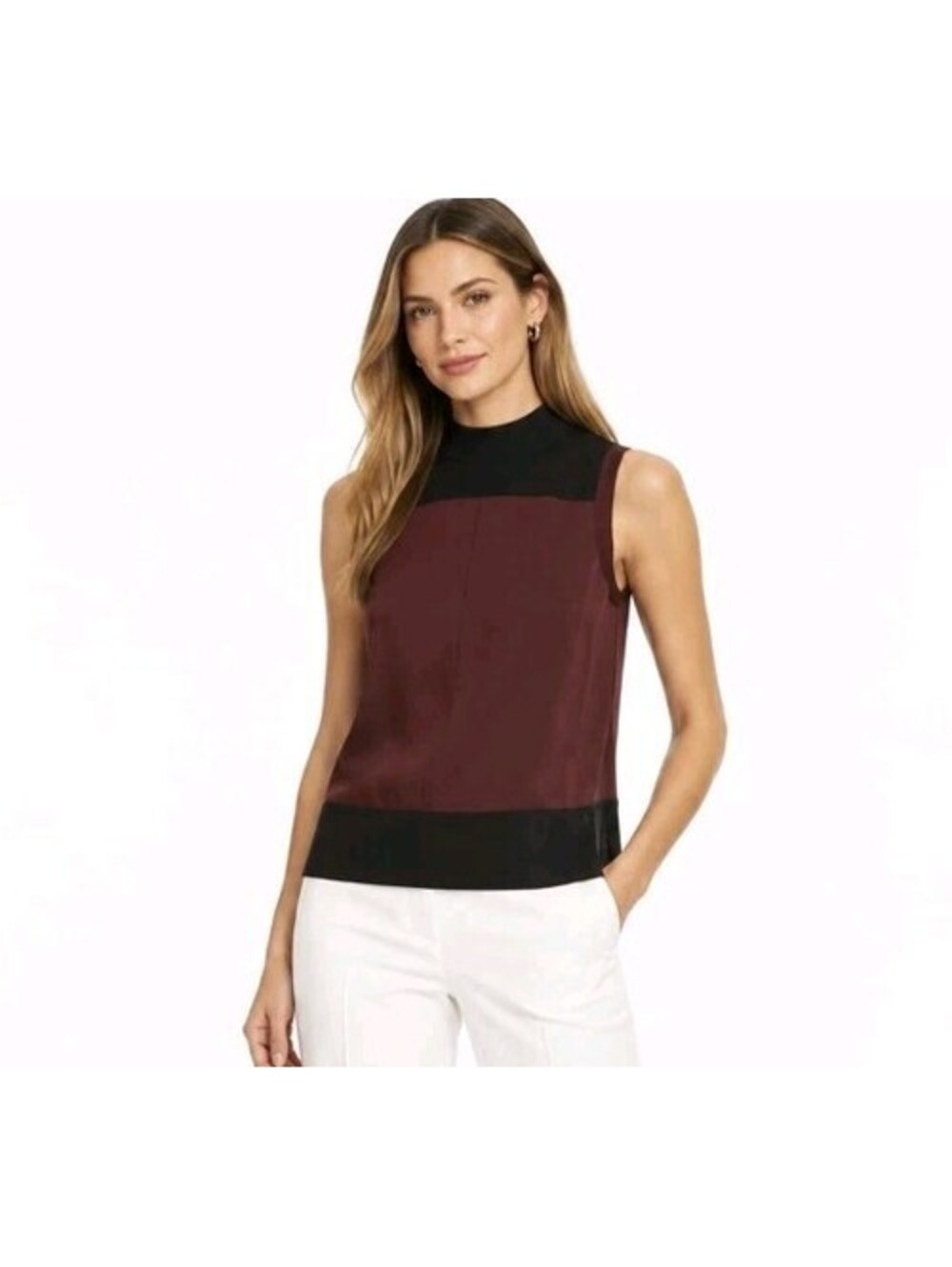 Rag & Bone New York Vivienne Size M Women's Mixed Media Top Colorblock #CC